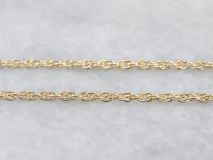 14K Gold Rope Chain Necklace