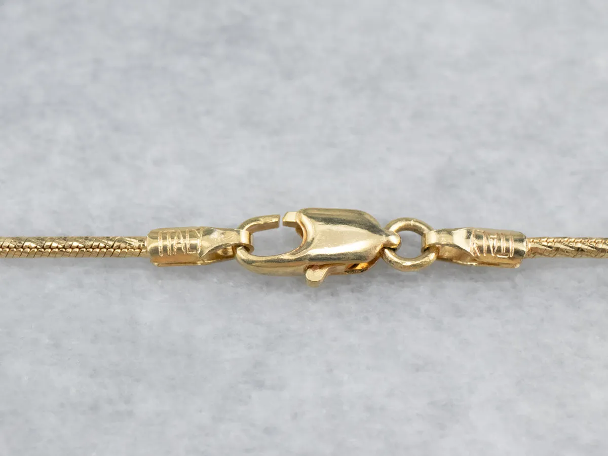 14K Gold Sparkling Snake Chain Necklace