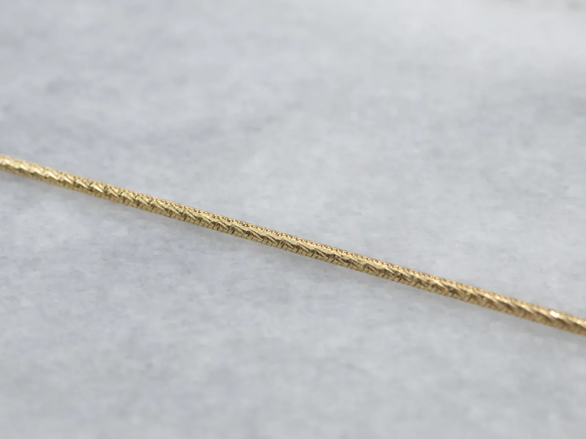 14K Gold Sparkling Snake Chain Necklace
