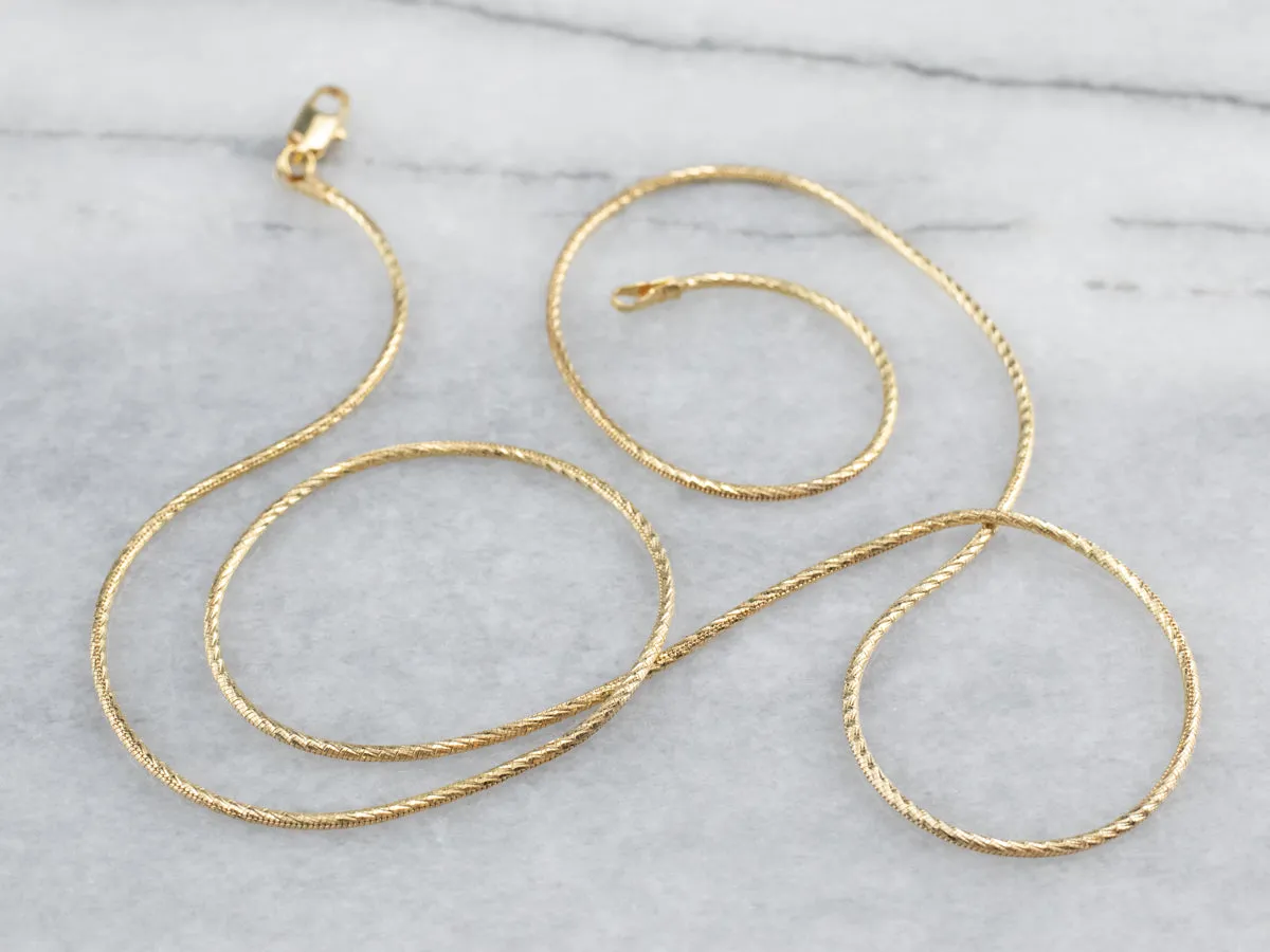 14K Gold Sparkling Snake Chain Necklace