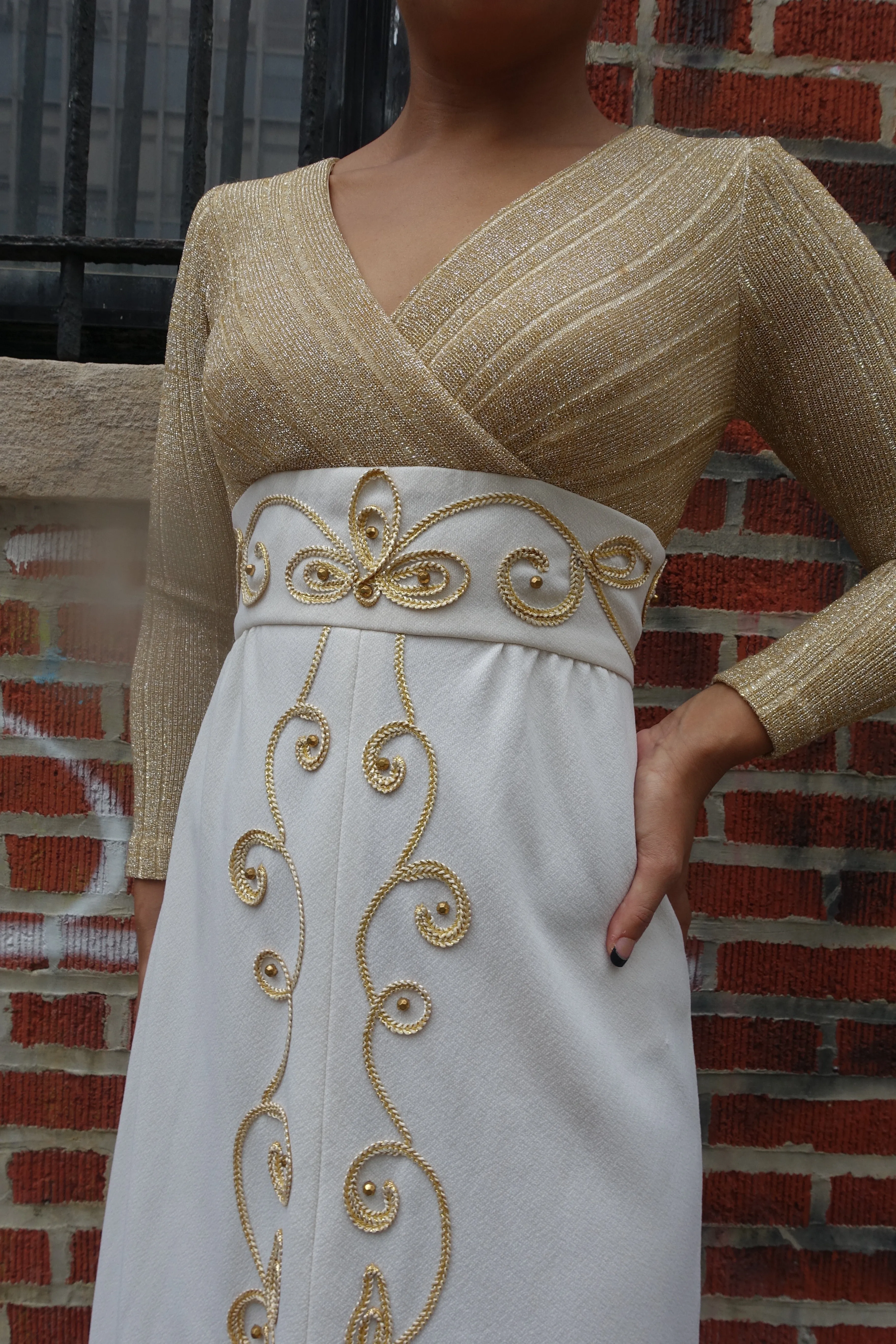1960's Gold Lurex Evening Dress - SOLD