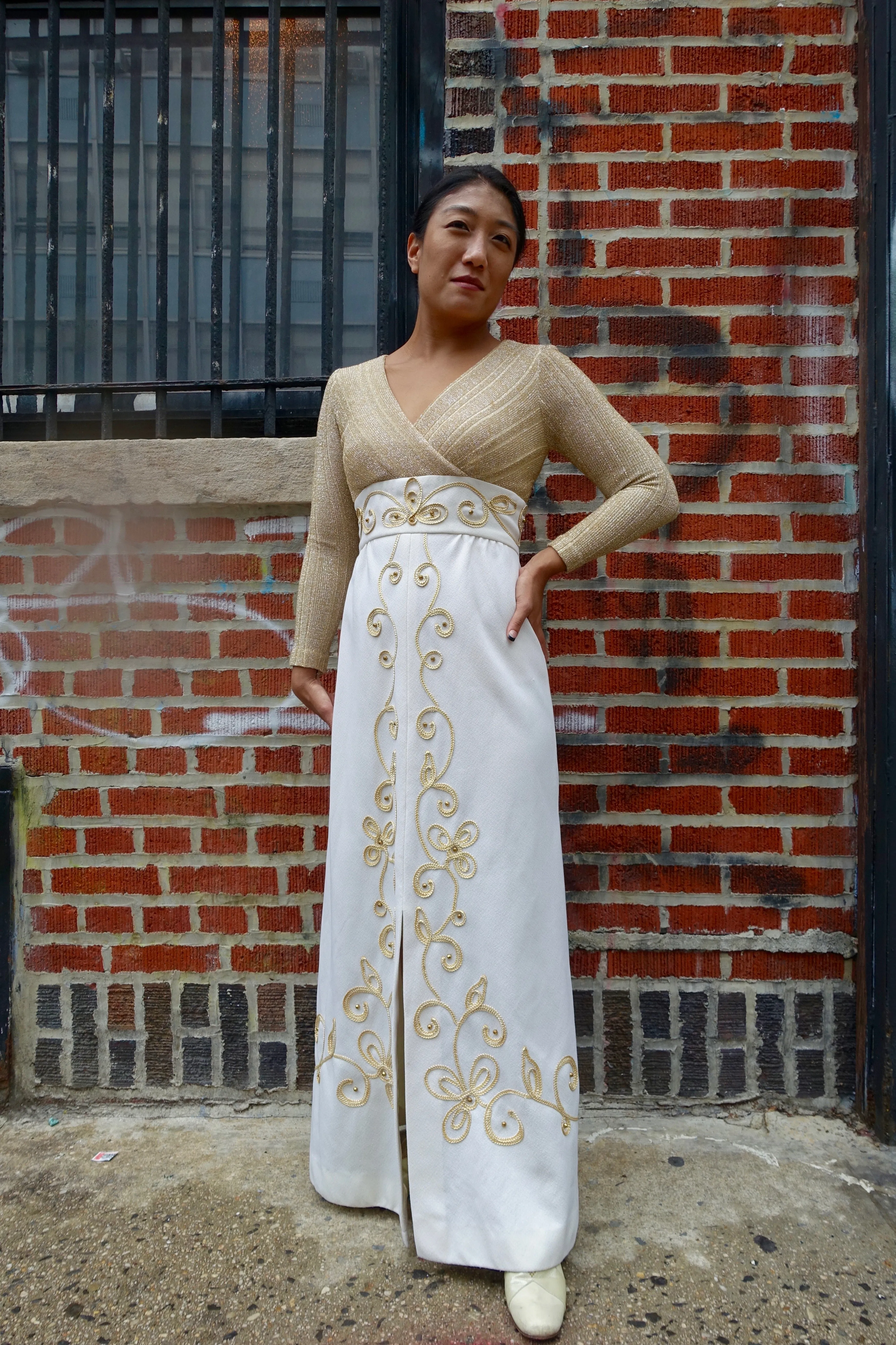 1960's Gold Lurex Evening Dress - SOLD