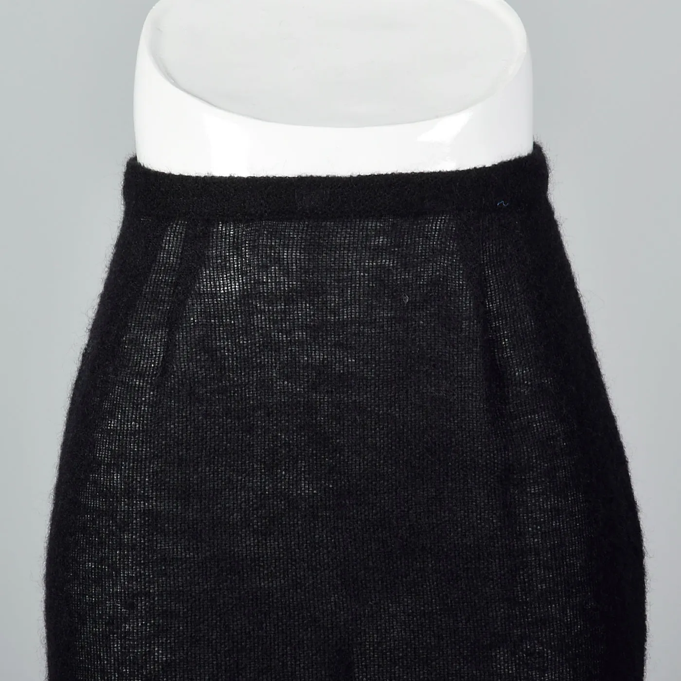 1990s Sheer Knit Wool Pencil Skirt
