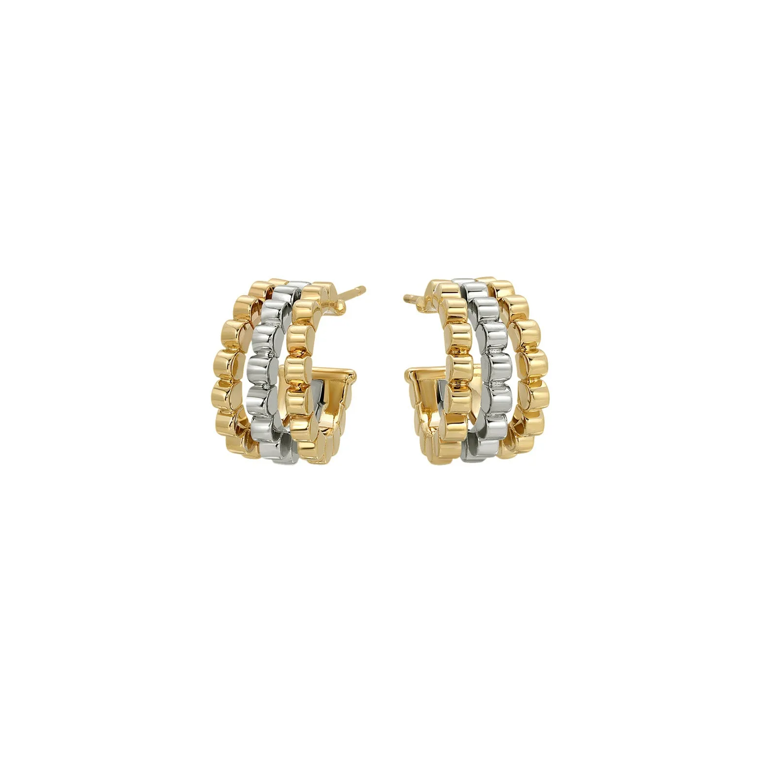 3 Row Baby Daisy Hoops