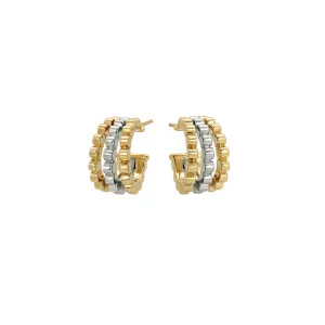 3 Row Baby Daisy Hoops