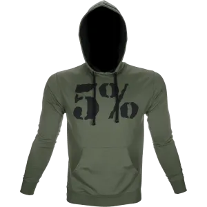 5% Military Green Pullover Hoodie