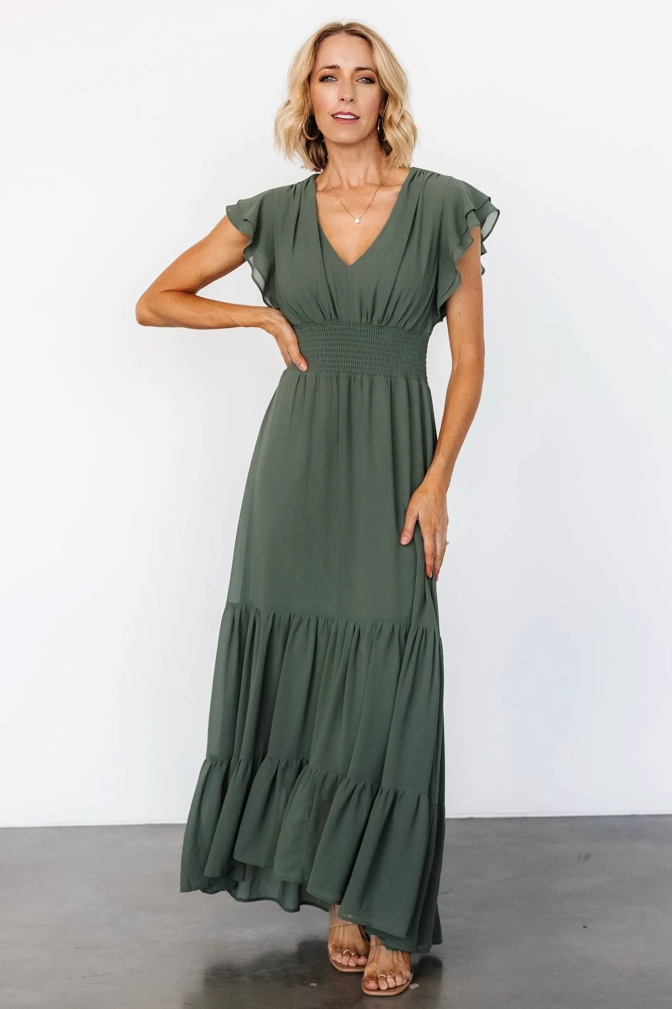 Adelina Maxi Dress | Dark Sage