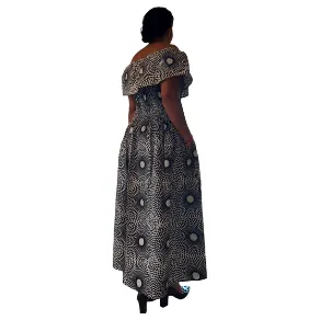 African Ankara Print Maxi Dress Tube Dress with Headwrap
