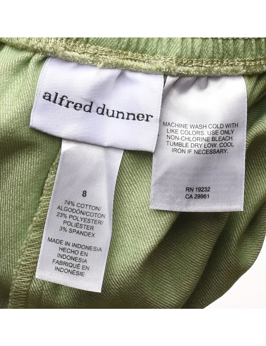 Alfred Dunner Denim Light Green Trousers - W30 L27