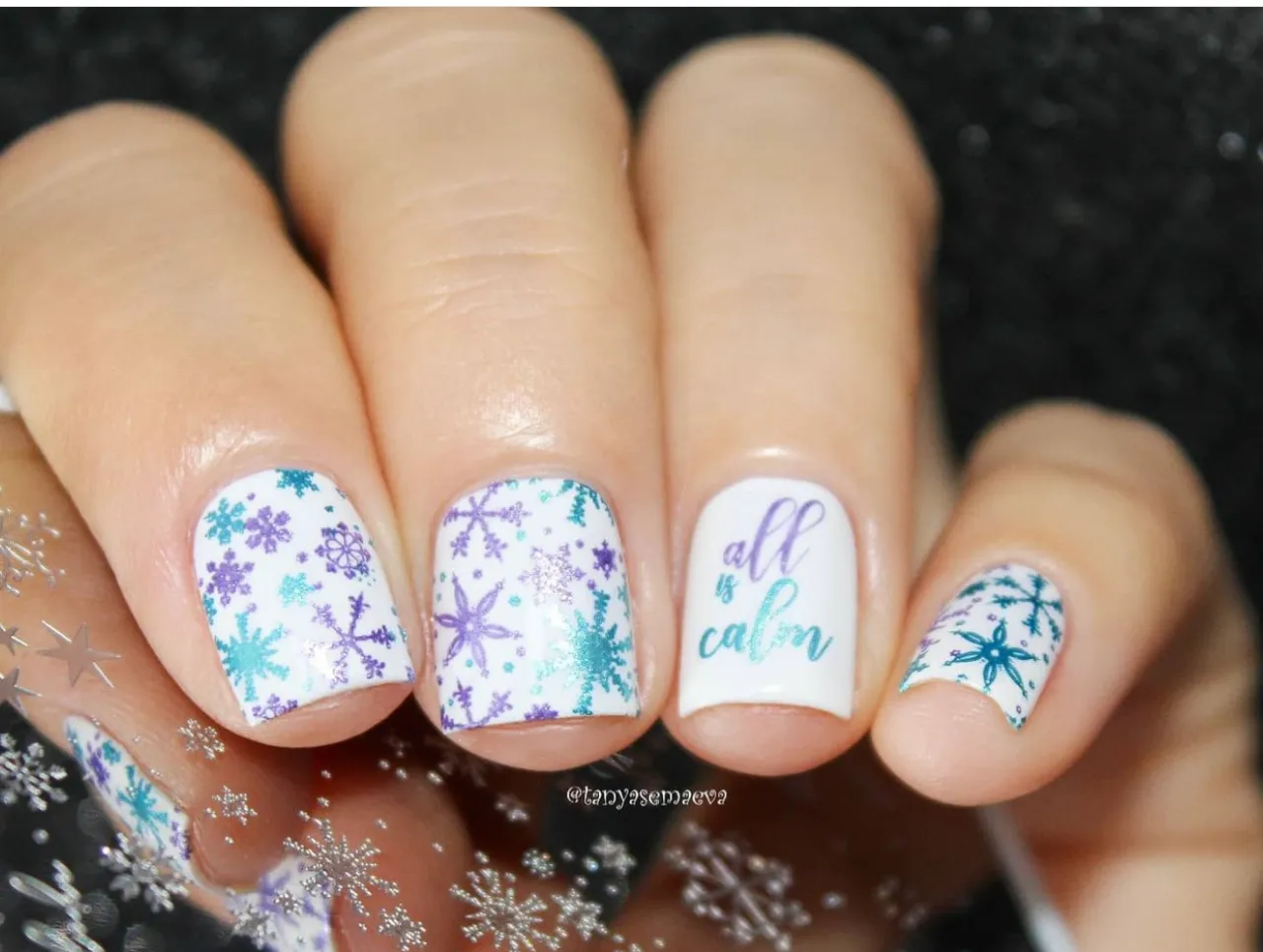 All Is Calm (CjSC-58) Steel Nail Art Stamping Plate