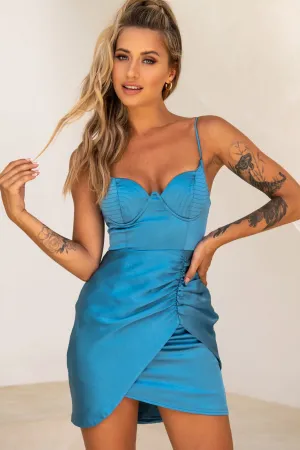 Aphrodite Molded Bust Party Dress Midnight Blue