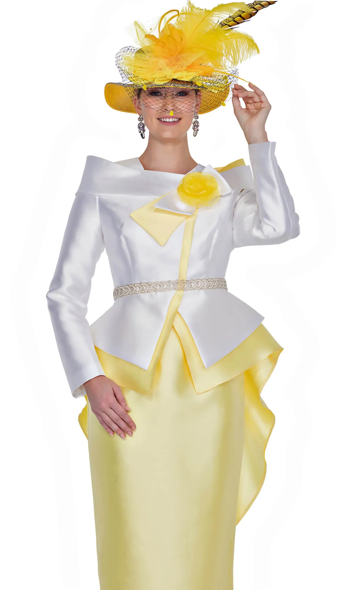 Aussie Austine Church Suit 5875-Banana/White