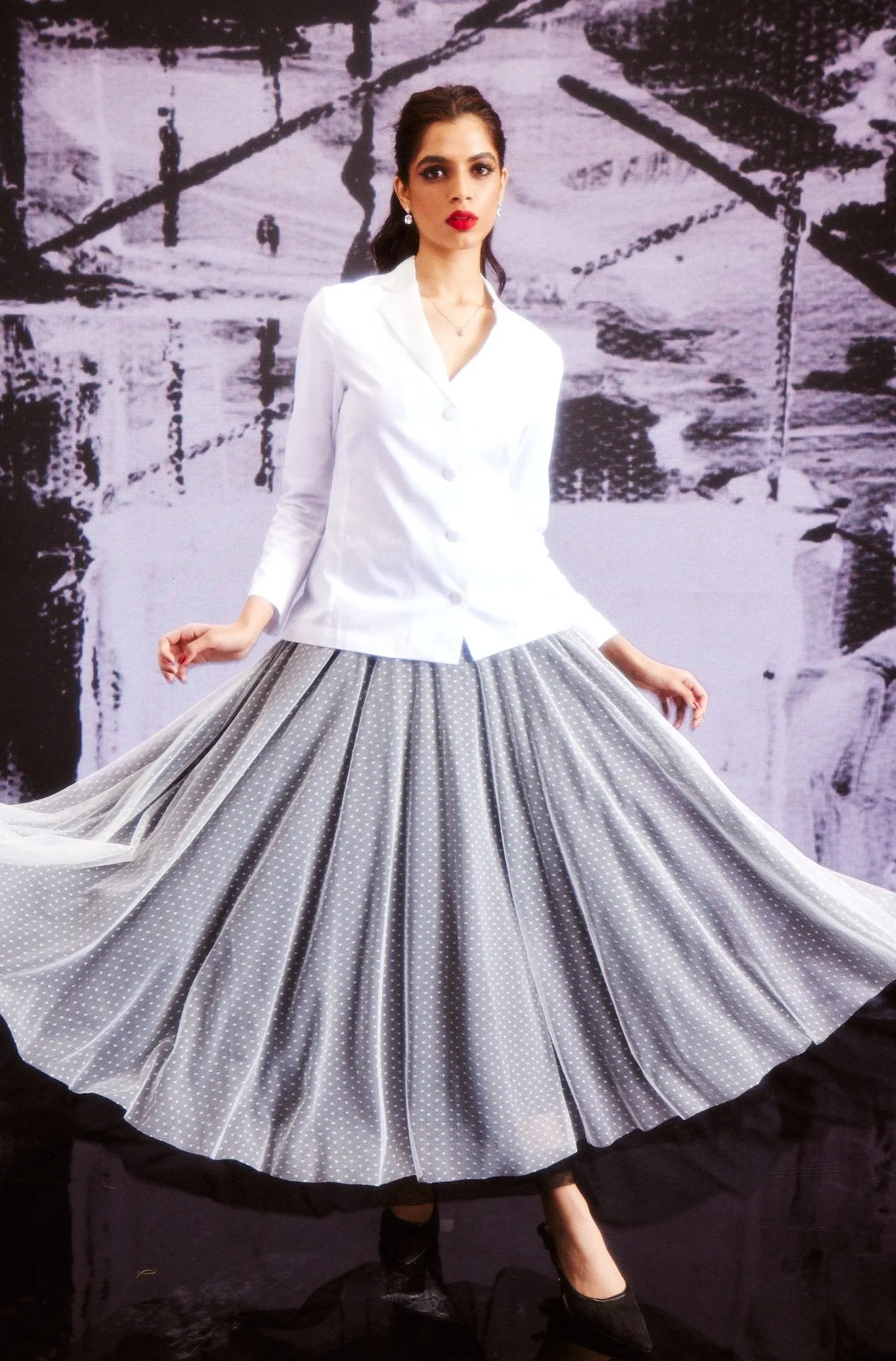 B&W Tulle Skirt
