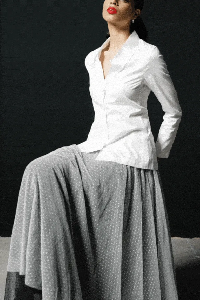 B&W Tulle Skirt
