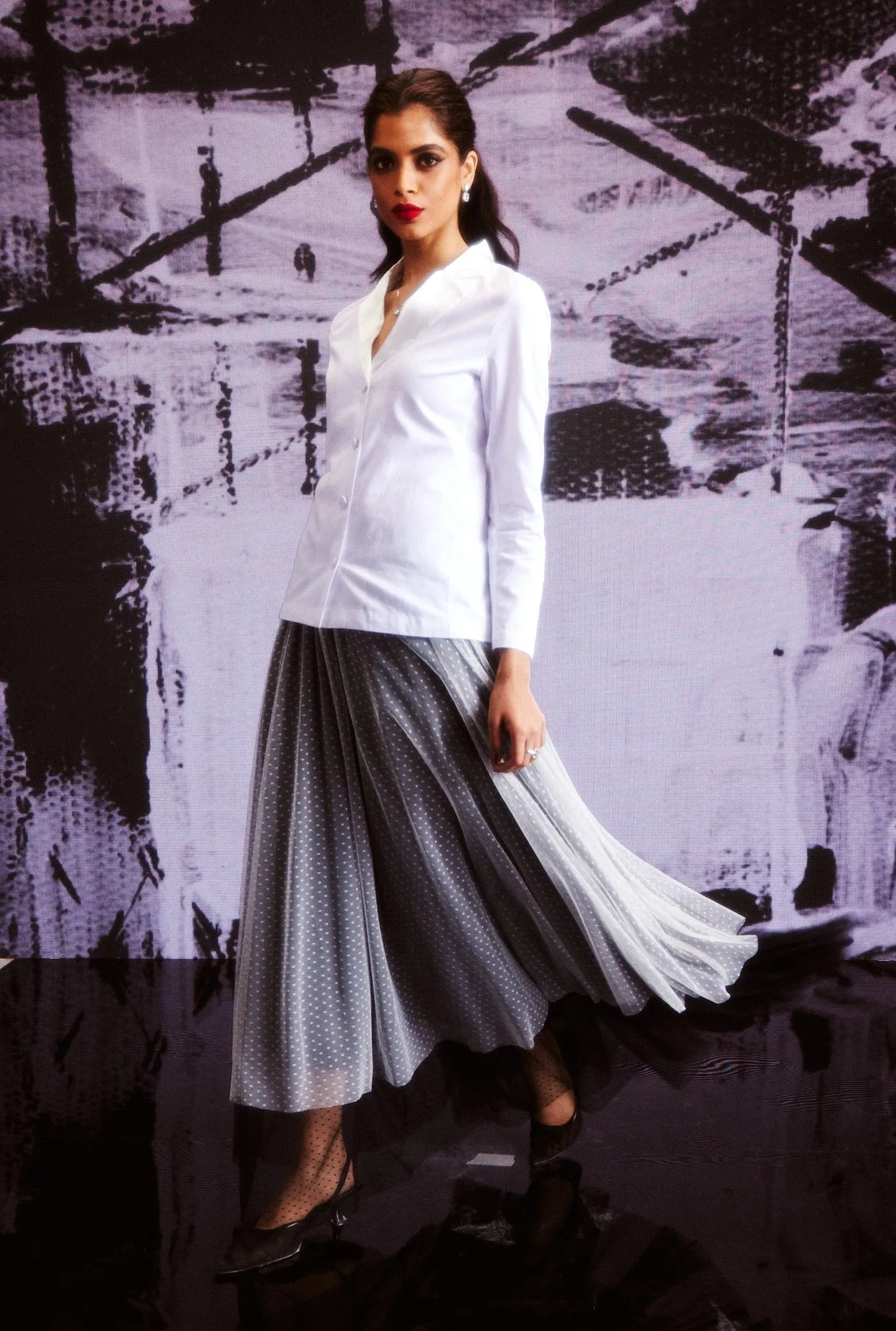 B&W Tulle Skirt