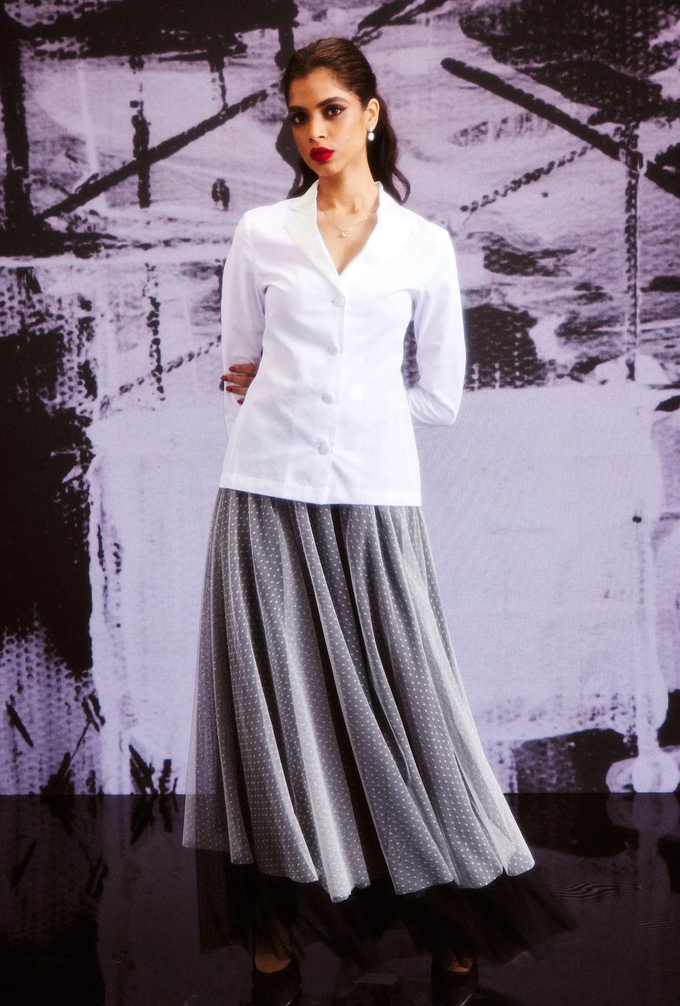 B&W Tulle Skirt