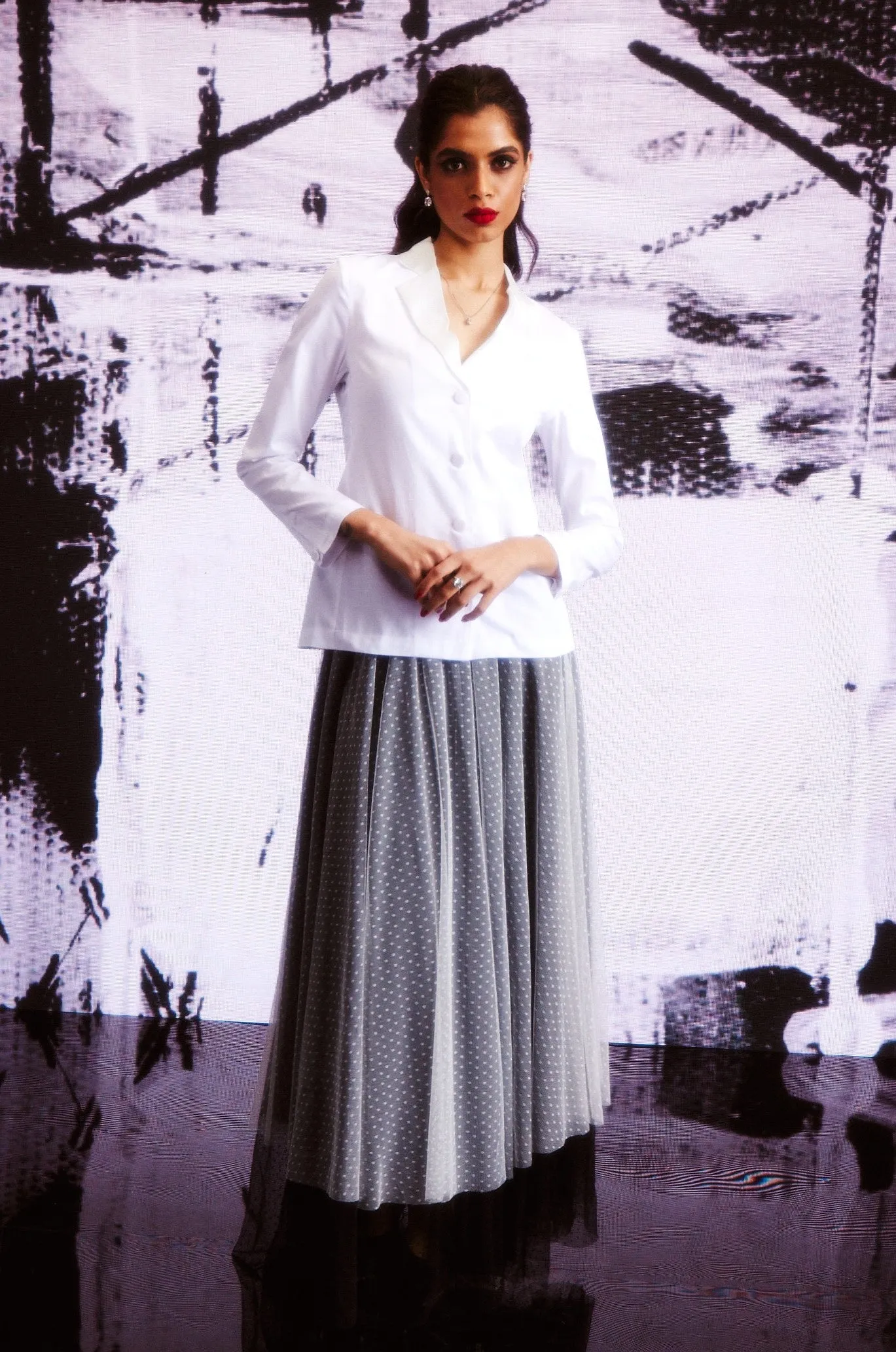 B&W Tulle Skirt