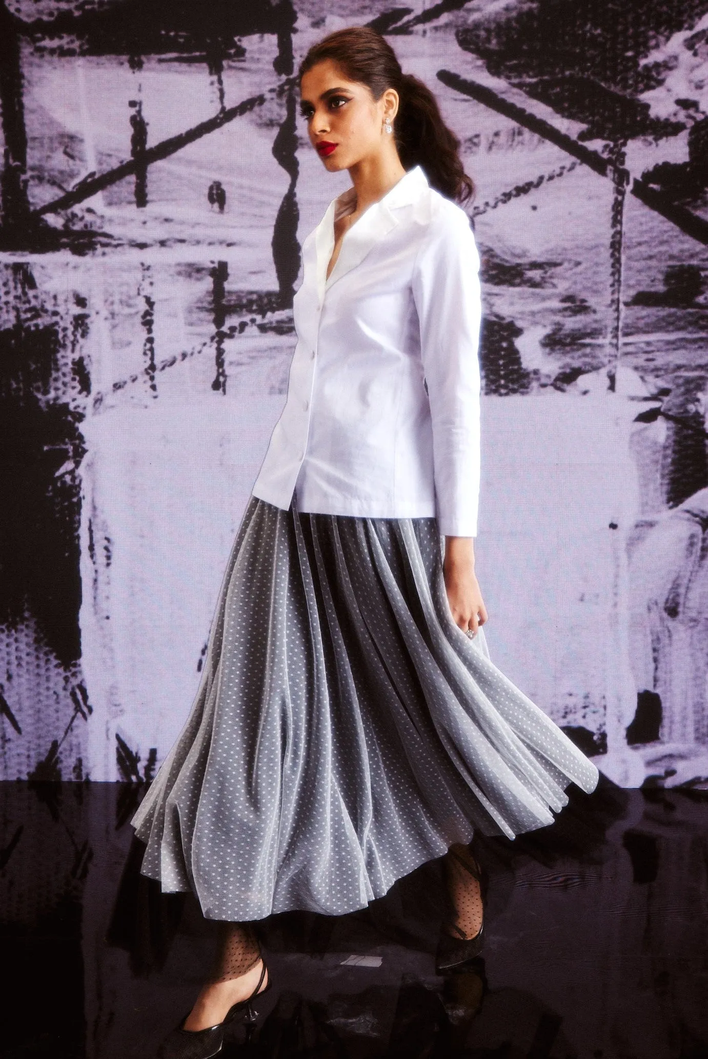 B&W Tulle Skirt