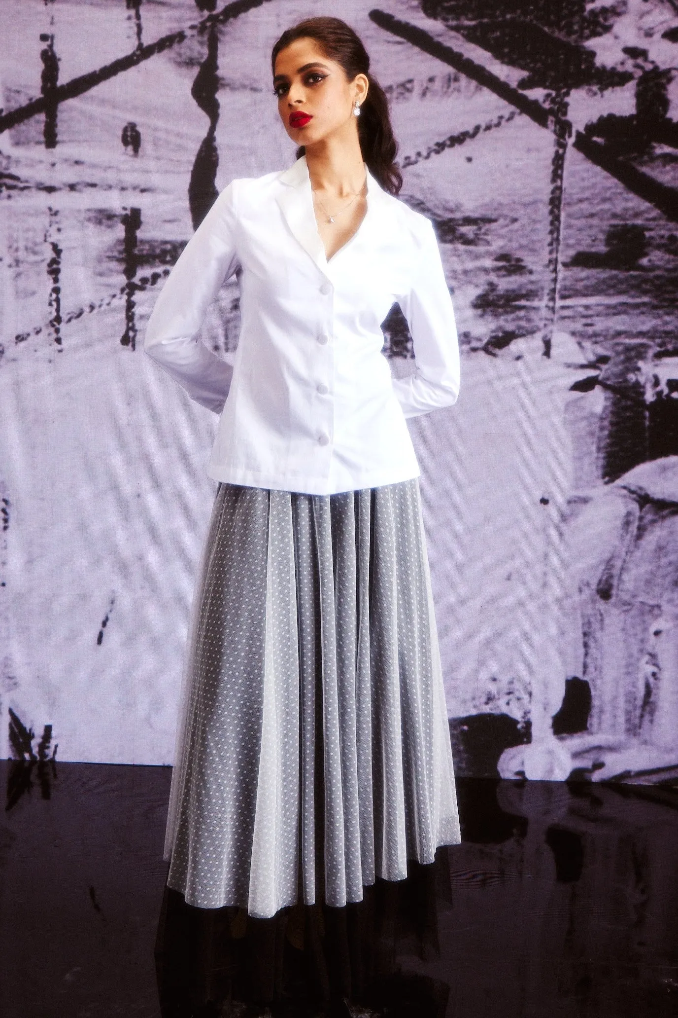 B&W Tulle Skirt
