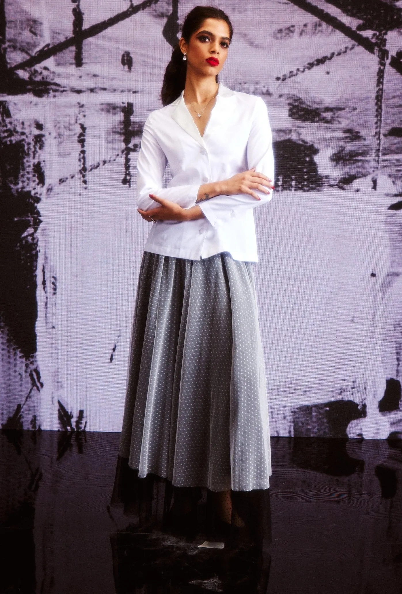 B&W Tulle Skirt