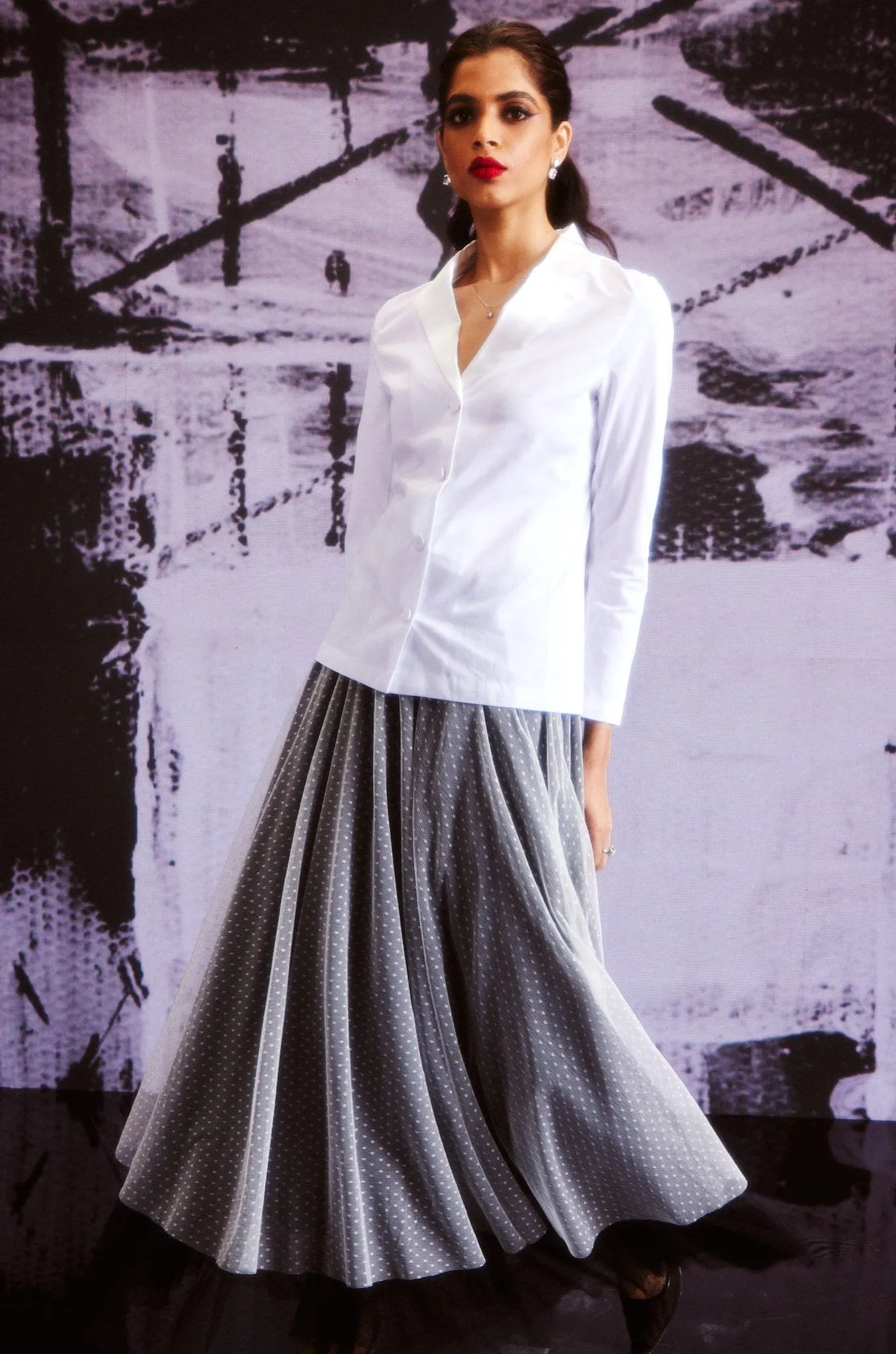 B&W Tulle Skirt