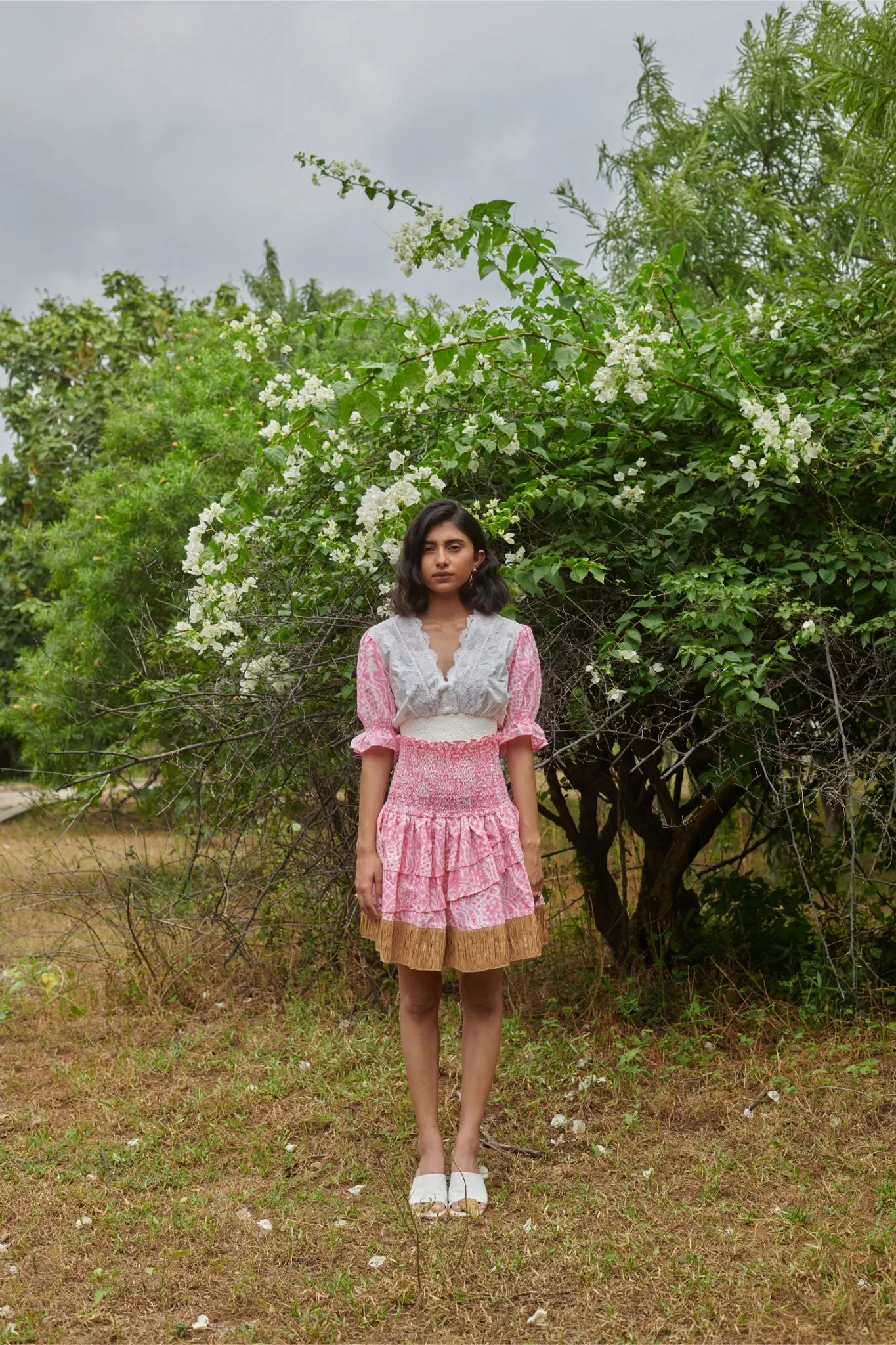 Barbie Smocked Raffia Skirt