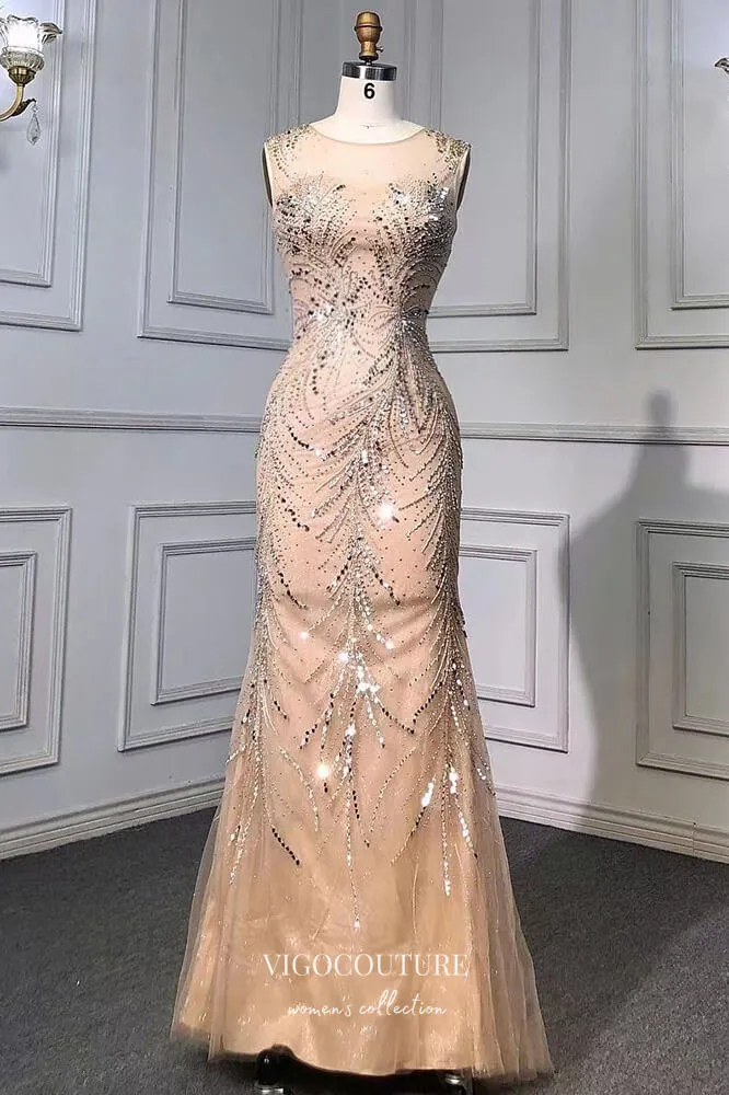 Beaded Mermaid Formal Dresses Removable Cape Sleeve Prom Dress 21629
