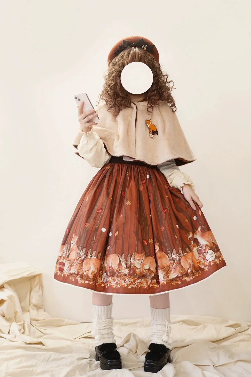 (BFM)Miss Point~Fat Fox in the Forest~Kawaii Lolita JSK Fairy Tale Forest Style Vest Dress