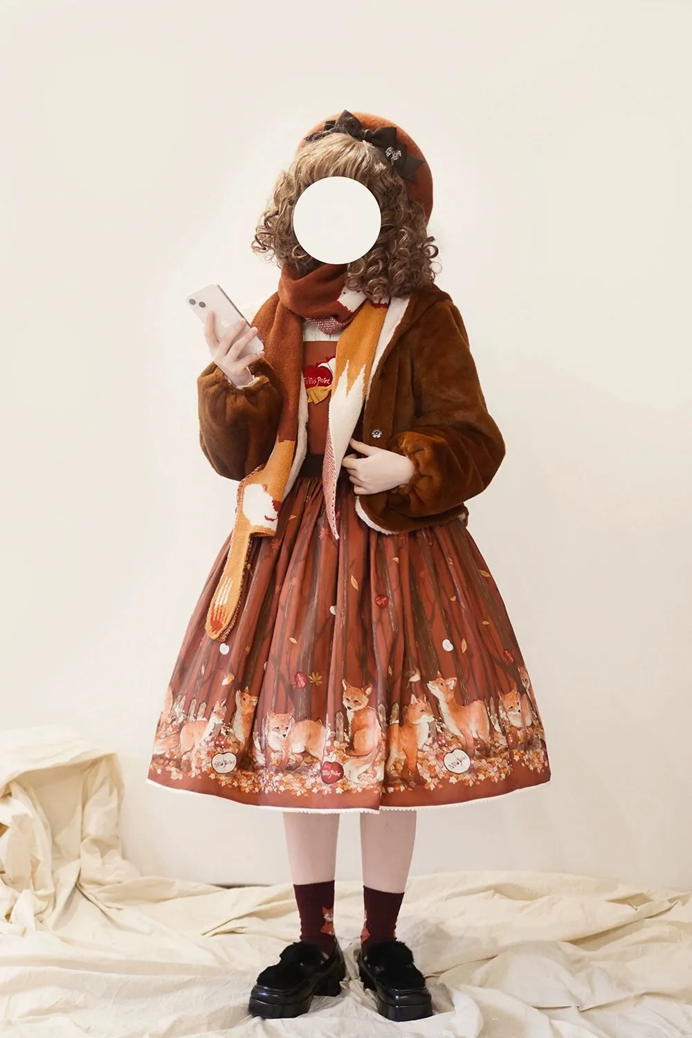 (BFM)Miss Point~Fat Fox in the Forest~Kawaii Lolita JSK Fairy Tale Forest Style Vest Dress
