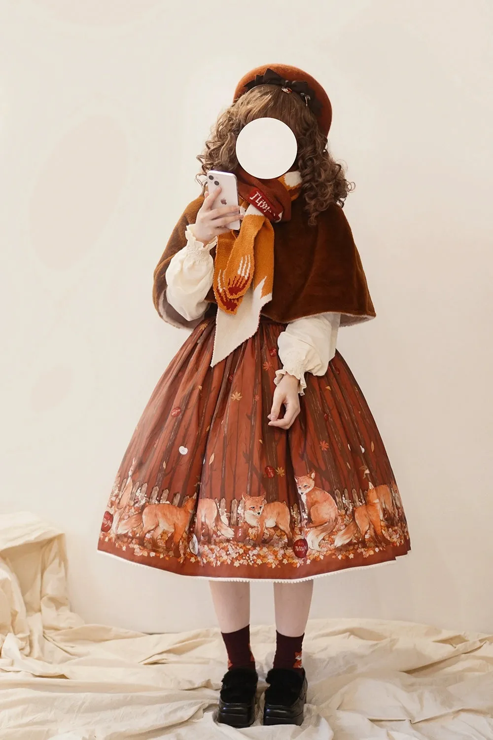 (BFM)Miss Point~Fat Fox in the Forest~Kawaii Lolita JSK Fairy Tale Forest Style Vest Dress
