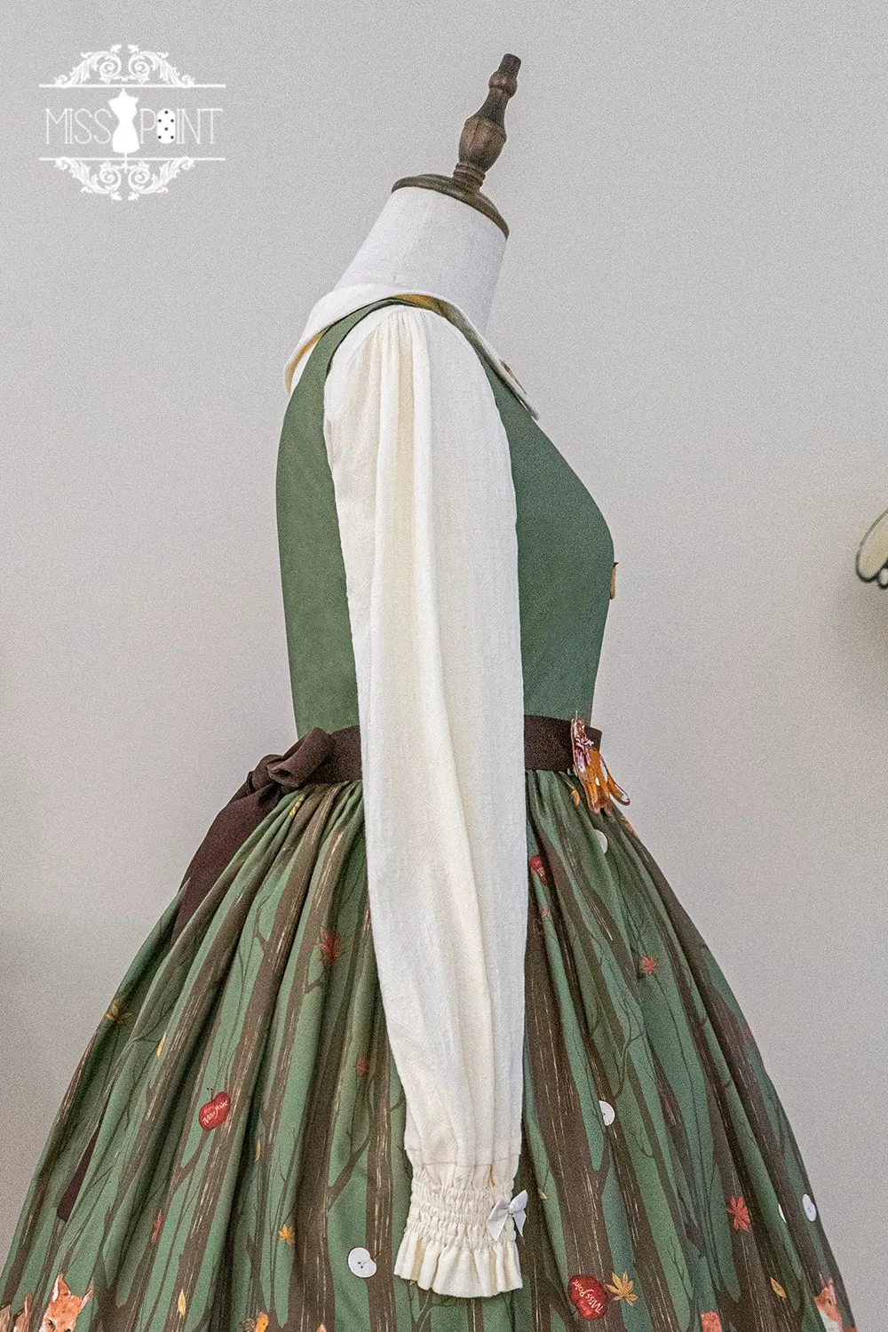 (BFM)Miss Point~Fat Fox in the Forest~Kawaii Lolita JSK Fairy Tale Forest Style Vest Dress