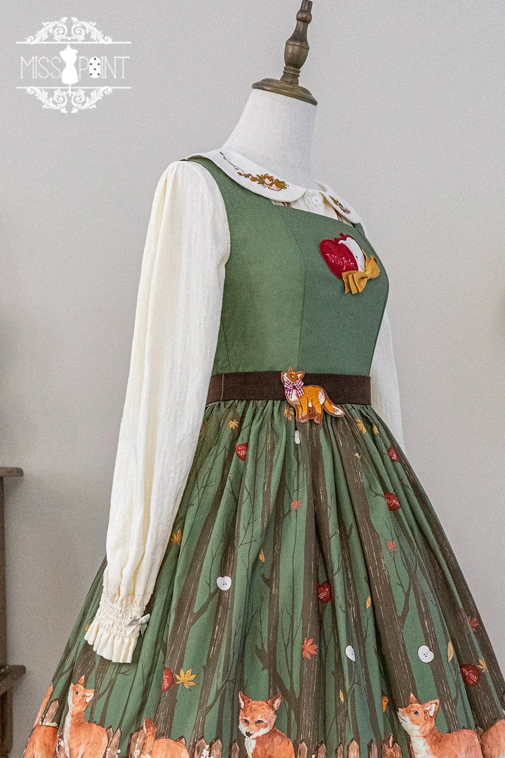 (BFM)Miss Point~Fat Fox in the Forest~Kawaii Lolita JSK Fairy Tale Forest Style Vest Dress