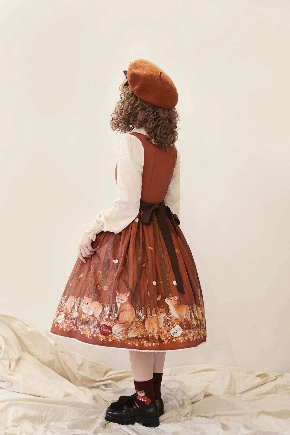 (BFM)Miss Point~Fat Fox in the Forest~Kawaii Lolita JSK Fairy Tale Forest Style Vest Dress