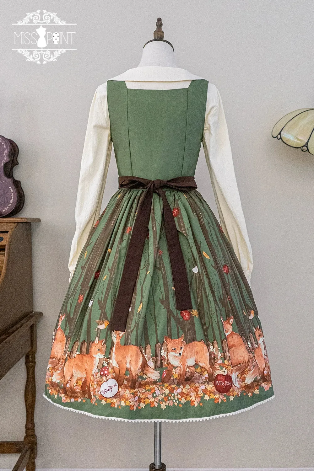 (BFM)Miss Point~Fat Fox in the Forest~Kawaii Lolita JSK Fairy Tale Forest Style Vest Dress