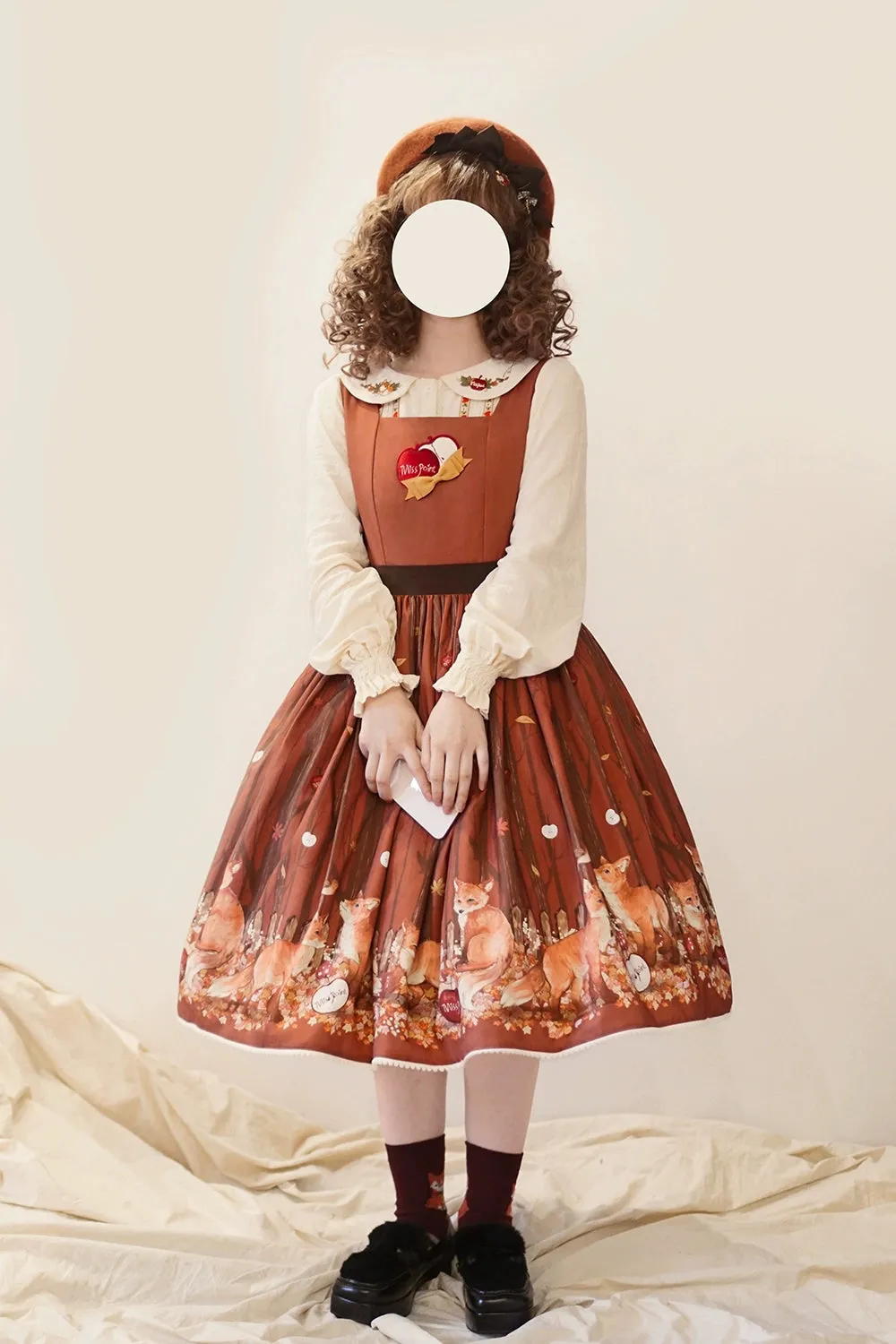 (BFM)Miss Point~Fat Fox in the Forest~Kawaii Lolita JSK Fairy Tale Forest Style Vest Dress