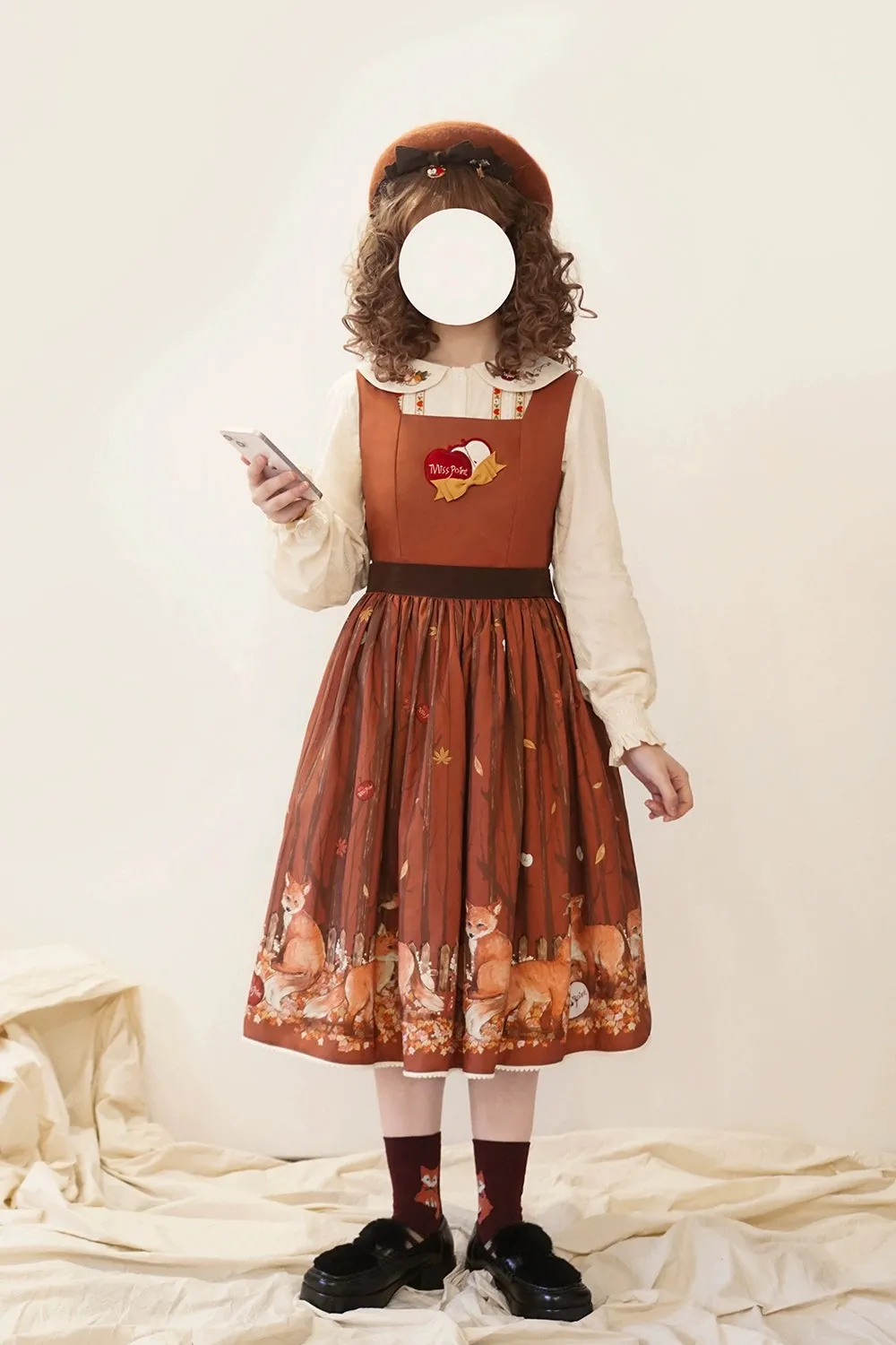 (BFM)Miss Point~Fat Fox in the Forest~Kawaii Lolita JSK Fairy Tale Forest Style Vest Dress