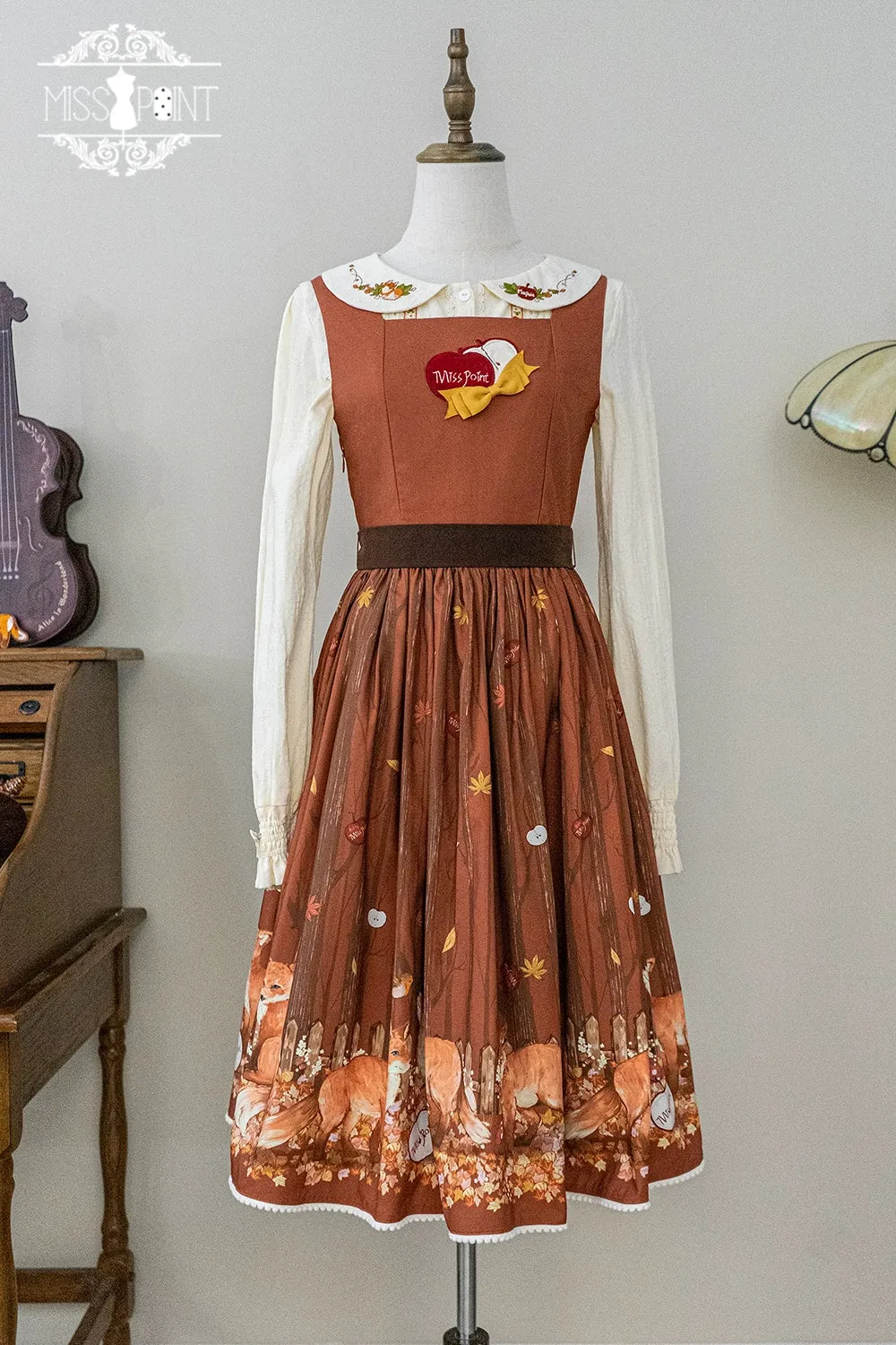 (BFM)Miss Point~Fat Fox in the Forest~Kawaii Lolita JSK Fairy Tale Forest Style Vest Dress