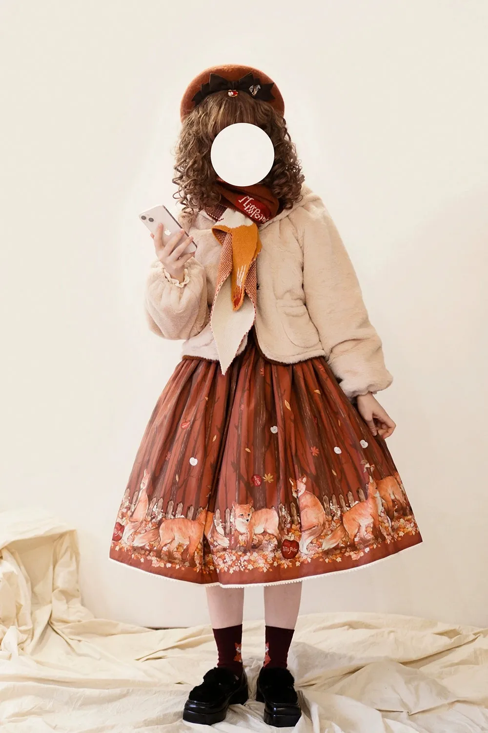 (BFM)Miss Point~Fat Fox in the Forest~Kawaii Lolita JSK Fairy Tale Forest Style Vest Dress
