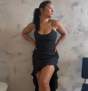 Black High-Low Dress