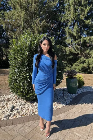 Blue Paradise Hills Maxi Skirt