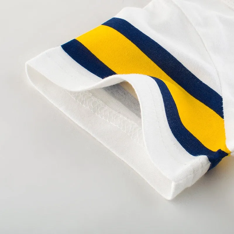Boys White & Yellow T-Shirt 2-8 Yrs