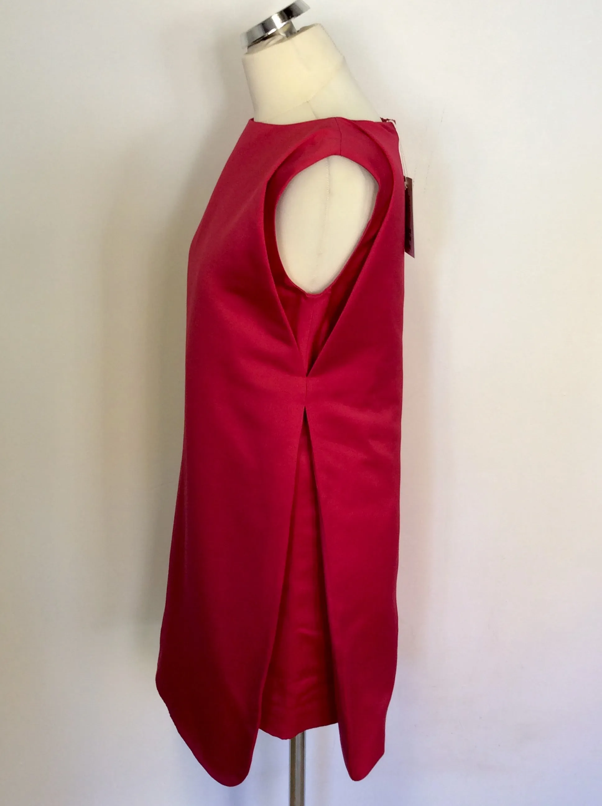 BRAND NEW COS CHERRY RED LAYERED TUNIC DRESS SIZE 38 UK 10