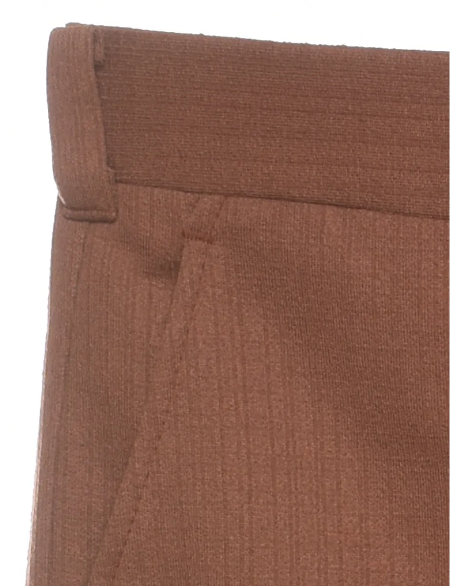 Brown Striped Classic Trousers - W32 L29