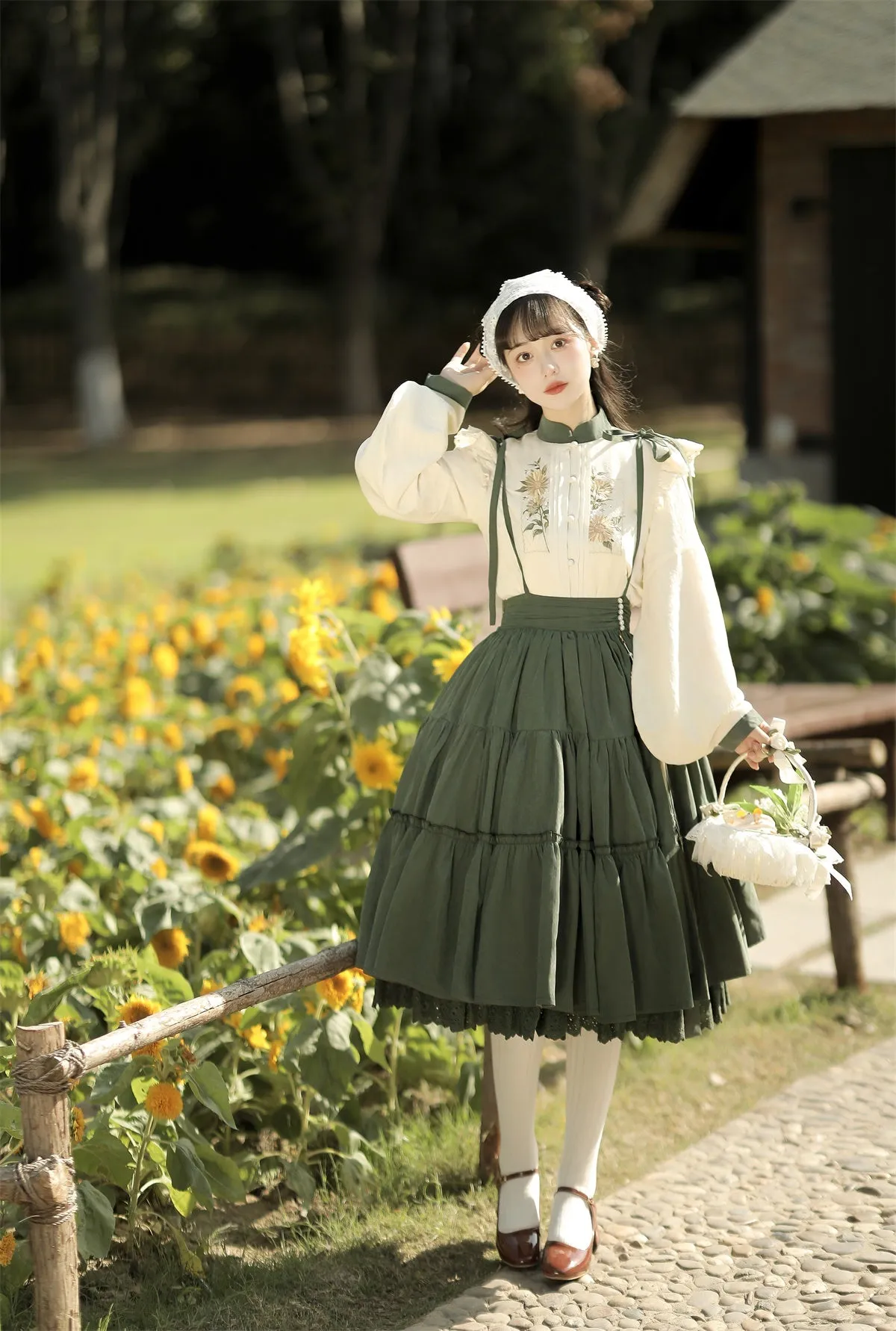 (Buyforme)Meow Jun~Sunflower Appointment~Chinese Style Skirt and Blouse