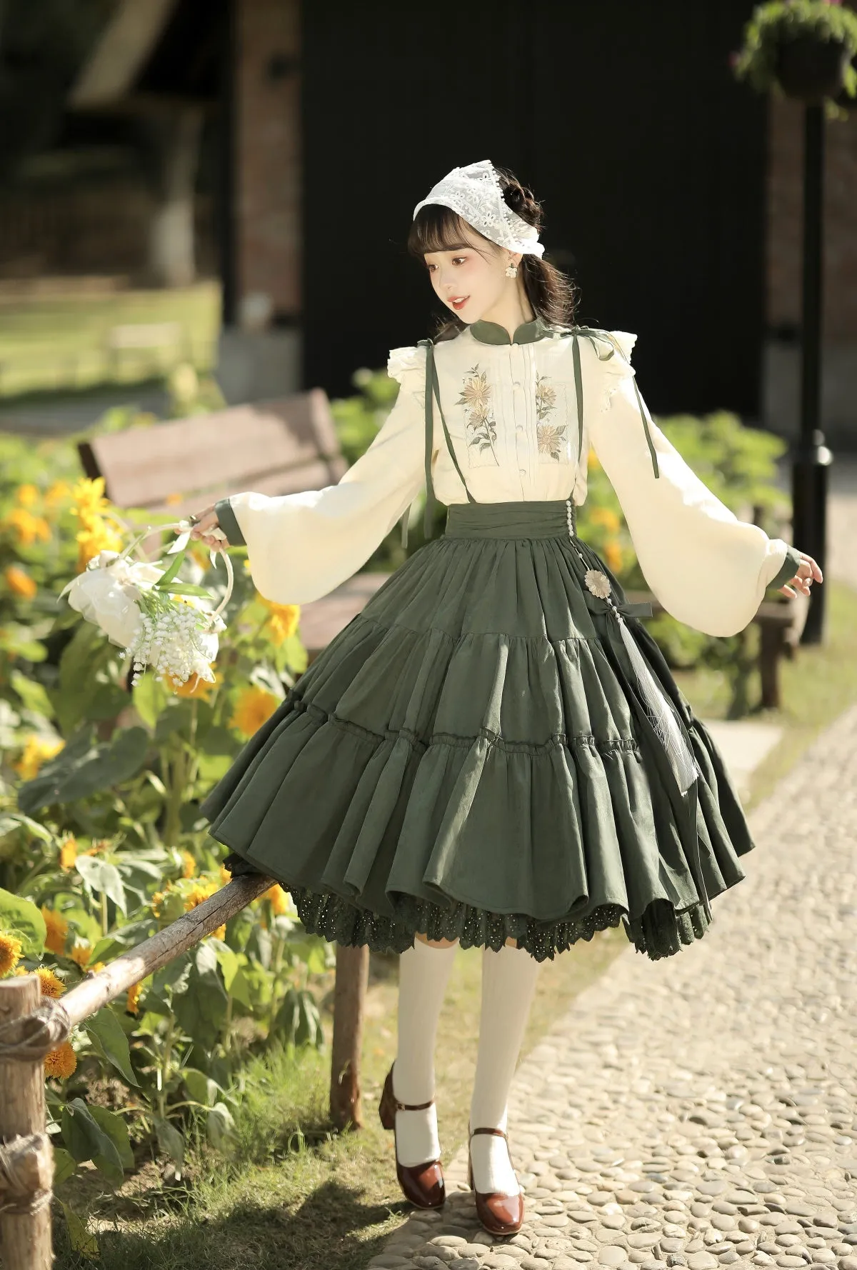 (Buyforme)Meow Jun~Sunflower Appointment~Chinese Style Skirt and Blouse