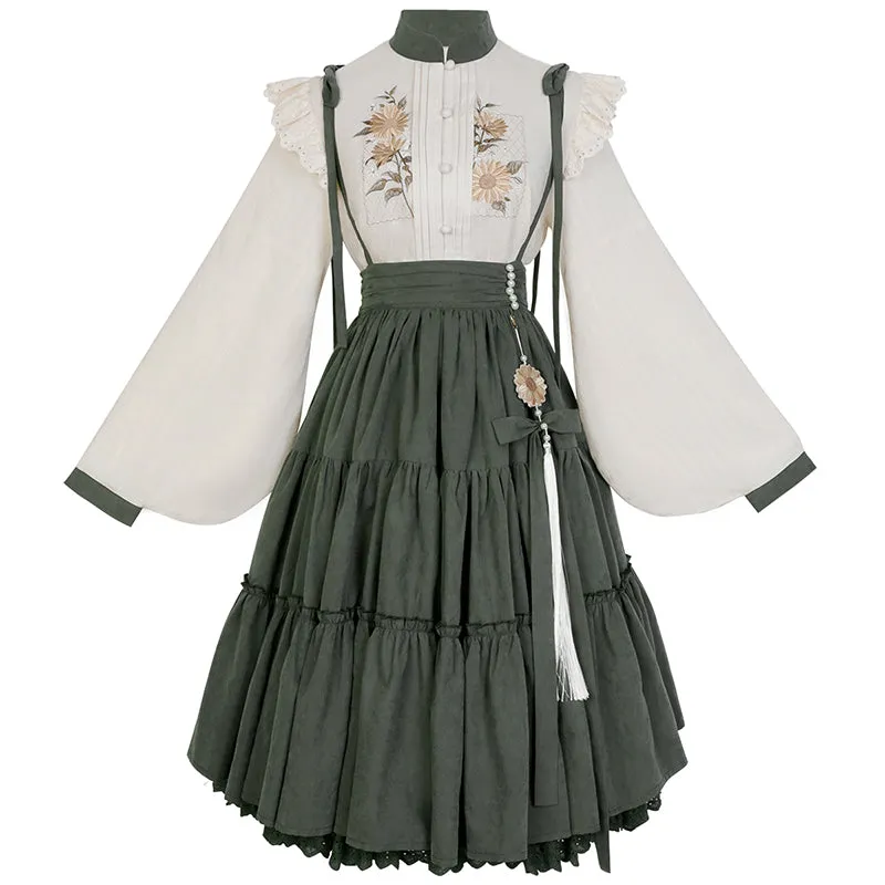 (Buyforme)Meow Jun~Sunflower Appointment~Chinese Style Skirt and Blouse