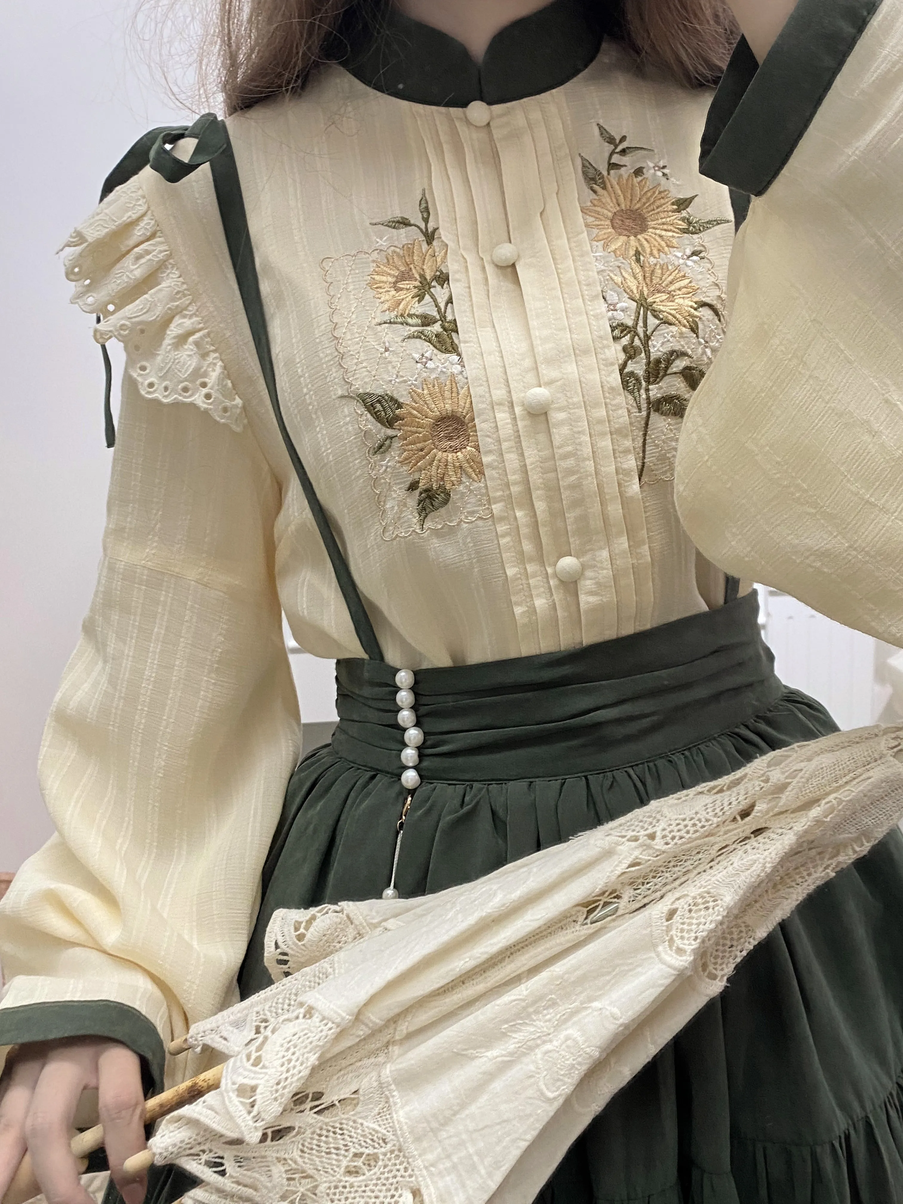 (Buyforme)Meow Jun~Sunflower Appointment~Chinese Style Skirt and Blouse