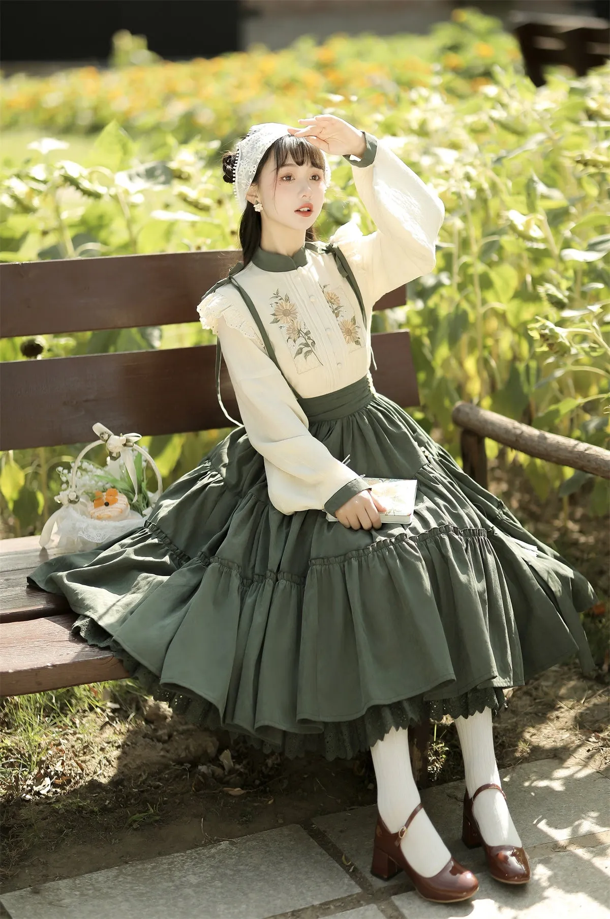 (Buyforme)Meow Jun~Sunflower Appointment~Chinese Style Skirt and Blouse