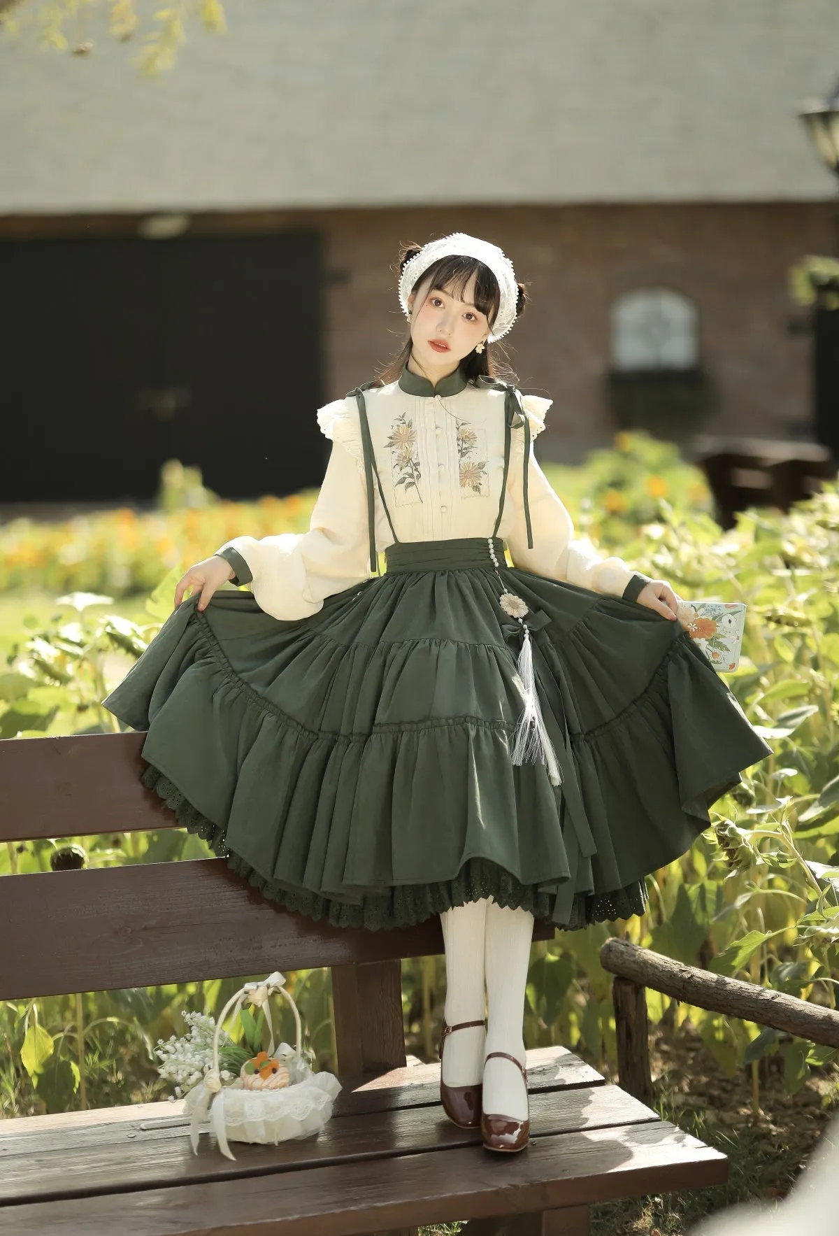 (Buyforme)Meow Jun~Sunflower Appointment~Chinese Style Skirt and Blouse