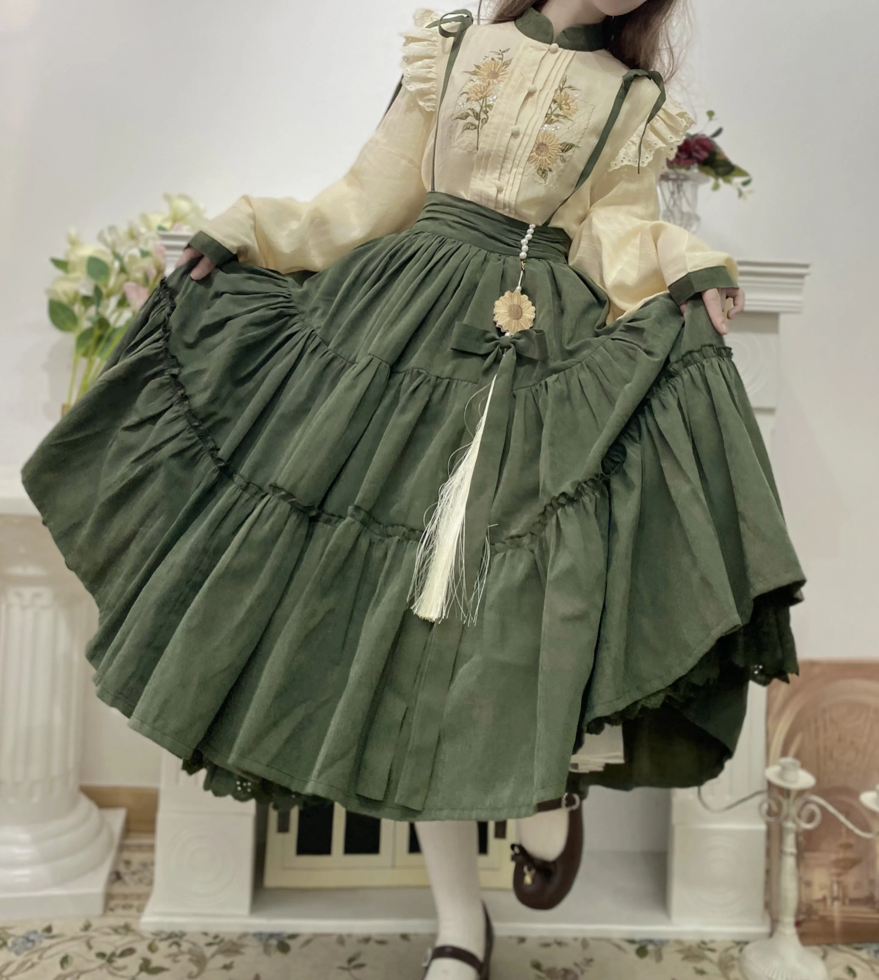 (Buyforme)Meow Jun~Sunflower Appointment~Chinese Style Skirt and Blouse